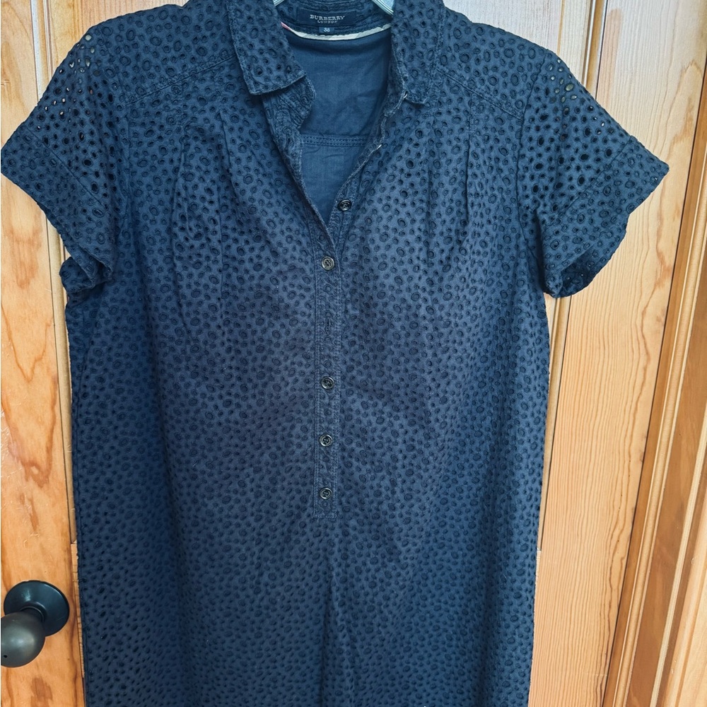 BURBERRY BLUE LABEL ( London) Eyelet Button-Up Dress